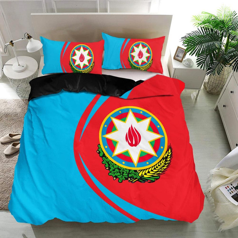 azerbaijan-flag-coat-of-arms-bedding-set-circle
