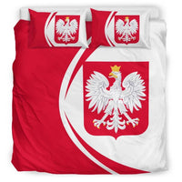 Poland Flag Coat Of Arms Bedding Set Circle RLT7 - Wonder Print Shop