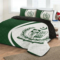 Pakistan Flag Coat Of Arms Quilt Bed Set Circle RLT13 - Wonder Print Shop