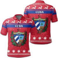 Christmas Cuba Polo Shirt Coat Of Arms RLT13 - Wonder Print Shop