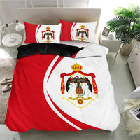 Jordan Flag Coat Of Arms Bedding Set Circle RLT8 - Wonder Print Shop