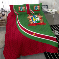 Suriname Bedding Set Suriname Coat Of Arms and Flag Color RLT7 - Wonder Print Shop