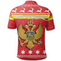 Christmas Montenegro Polo Shirt Coat Of Arms RLT13 - Wonder Print Shop