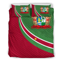 Suriname Bedding Set Suriname Coat Of Arms and Flag Color RLT7 - Wonder Print Shop