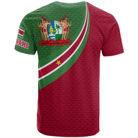 Suriname T Shirt Suriname Coat Of Arms and Flag Color RLT7 - Wonder Print Shop