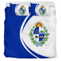 Uruguay Flag Coat Of Arms Bedding Set Circle1 RLT6 - Wonder Print Shop