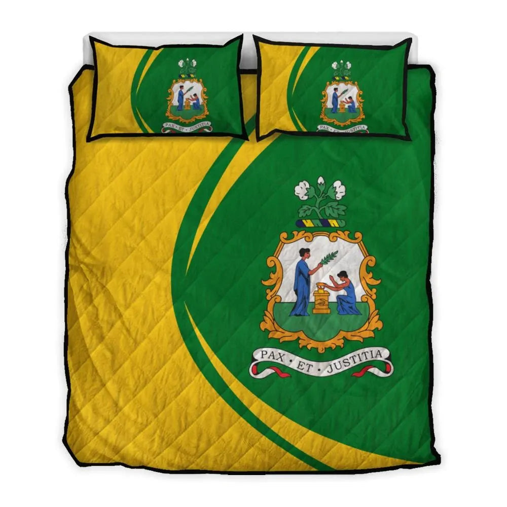 saint-vincent-and-the-grenadines-flag-coat-of-arms-quilt-bed-set-circle