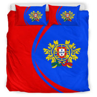 Portugal Flag Coat Of Arms Bedding Set Circle RLT7 - Wonder Print Shop