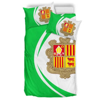 Andorra Flag Coat Of Arms Bedding Set Circle RLT8 - Wonder Print Shop
