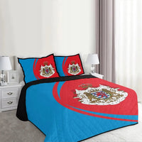 Luxembourg Flag Coat Of Arms Quilt Bed Set Circle1 RLT6 - Wonder Print Shop