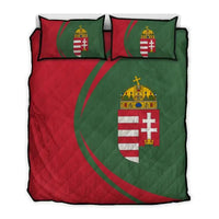 Hungary Flag Coat Of Arms Quilt Bed Set Circle RLT8 - Wonder Print Shop