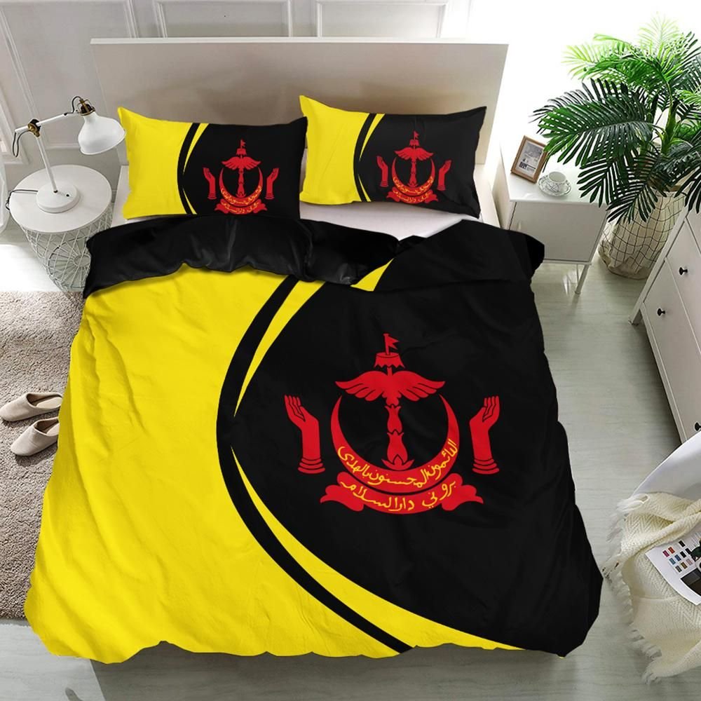 brunei-flag-coat-of-arms-bedding-set-circle