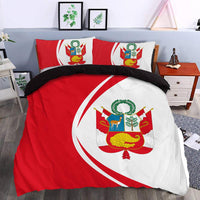 Peru Flag Coat Of Arms Bedding Set Circle RLT7 - Wonder Print Shop