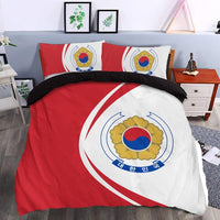 South Korea Flag Coat Of Arms Bedding Set Circle RLT8 - Wonder Print Shop