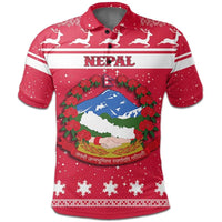 Christmas Nepal Polo Shirt Coat Of Arms RLT7 - Wonder Print Shop