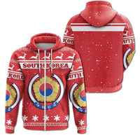 Christmas South Korea Coat Of Arms Zip Hoodie RLT8 - Wonder Print Shop
