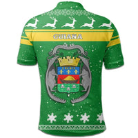 Christmas Guiana Polo Shirt Coat Of Arms RLT8 - Wonder Print Shop