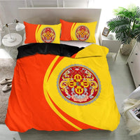 Bhutan Flag Coat Of Arms Bedding Set Circle RLT6 - Wonder Print Shop