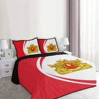 Myanmar Flag Coat Of Arms Quilt Bed Set Circle RLT7 - Wonder Print Shop