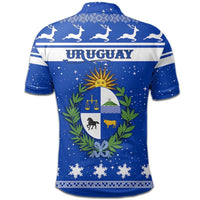 Christmas Uruguay Polo Shirt Coat Of Arms RLT6 - Wonder Print Shop