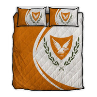 Cyprus Flag Coat Of Arms Quilt Bed Set Circle RLT13 - Wonder Print Shop