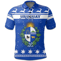Christmas Uruguay Polo Shirt Coat Of Arms RLT6 - Wonder Print Shop