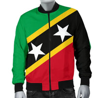 Saint Kitts and Nevis Men's Bomber Jacket Saint Kitts and Nevis Flag Style RLT6 - Wonder Print Shop