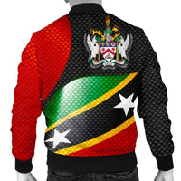 Saint Kitts and Nevis Men's Bomber Jacket Saint Kitts and Nevis Flag RLT6 - Wonder Print Shop