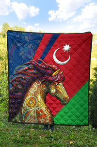 Azerbaijan Pride and Heritage Premium Quilt - Happy Independence Day RLT8 - Wonder Print Shop