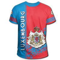 Luxembourg Coat Of Arms T Shirt Quarter Style RLT6 - Wonder Print Shop