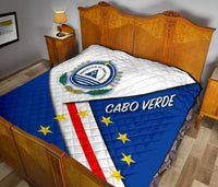 Cabo Verde Premium Quilt - Cabo Verde Flag And Coat Of Arms RLT7 - Wonder Print Shop