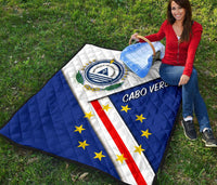 Cabo Verde Premium Quilt - Cabo Verde Flag And Coat Of Arms RLT7 - Wonder Print Shop