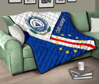 Cabo Verde Premium Quilt - Cabo Verde Flag And Coat Of Arms RLT7 - Wonder Print Shop