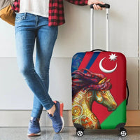 Azerbaijan Pride and Heritage Luggage Covers - Happy Independence Day RLT8 - Wonder Print Shop