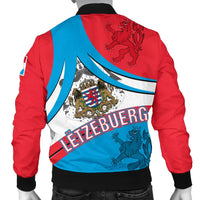 Luxembourg Men's Bomber Jacket Letzebuerg Coat of Arms RLT6 - Wonder Print Shop
