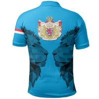 Luxembourg Polo T Shirt Double Lion RLT6 - Wonder Print Shop