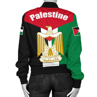 Wonder Print Shop Palestine Women's Bomber Jackets, Coat Of Arms Palestine RLT13 - Wonder Print Shop