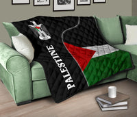 Palestine Flag Premium Quilt Coat Of Arms RLT13 - Wonder Print Shop