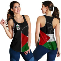 Palestine Flag Women's Racerback Tank Coat Of Arms RLT13 - Wonder Print Shop