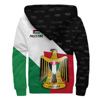 Wonder Print Shop Sherpa Hoodie - Palestine Special Edition Flag Coat of Arms RLT13 - Wonder Print Shop