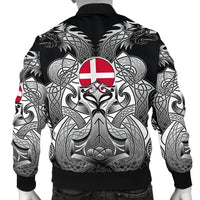 Viking Bomber Jacket Denmark Mjolnir and Double Dragon RLT13 - Wonder Print Shop