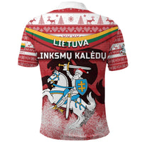 Lithuania Polo Shirt Christmas Simple Vibes Version Red RLT6 - Wonder Print Shop