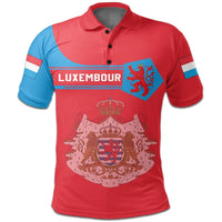 Luxembourg Polo Shirt Coat Of Arms Simple Style8 RLT6 - Wonder Print Shop