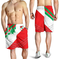 lebanon-personalised-mens-shorts-mens-shorts-lebanon-flag-polygon-style24