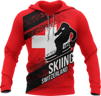 Switzerland Hoodie Switzerland Skiing RLT13 - Wonder Print Shop