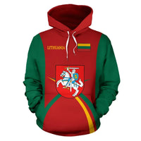 Lithuania Hoodie Coat Of Arms Sports Style RLT6 - Wonder Print Shop