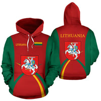 Lithuania Hoodie Coat Of Arms Sports Style RLT6 - Wonder Print Shop