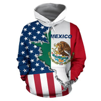 One Heart 2 Homes USA Mexico Hoodie RLT13 - Wonder Print Shop