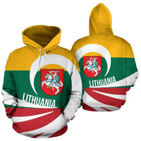 Lithuania Hoodie Flag Roll Into My Heart2 RLT6 - Wonder Print Shop