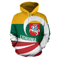 Lithuania Hoodie Flag Roll Into My Heart2 RLT6 - Wonder Print Shop